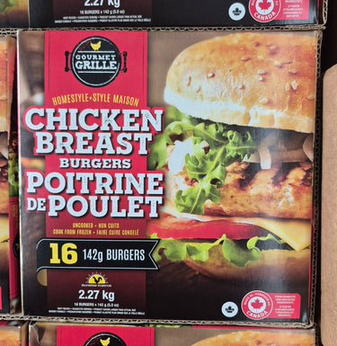 Image of Gourmet Grille Chicken Breast Burger - 1 x 2.27 Kilos